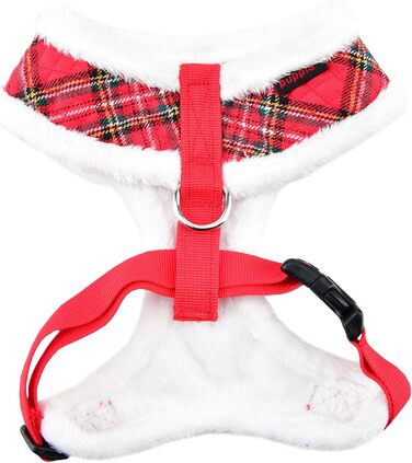 Шлейка для собак Puppia Blitzen, червоно-біла клітинка, L. М'яка шлейка для собак маленьких та середніх порід, Puppia PAQD-AC1470