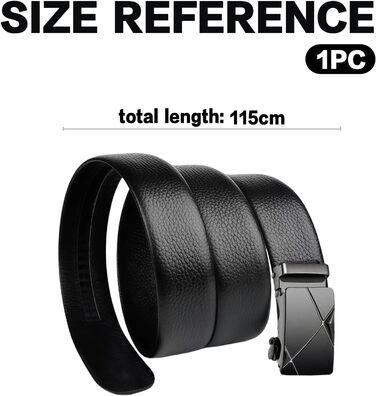 Чоловічий шкіряний ремінь автоматичної застібки без отворів, 35 мм, регульований, для ділових костюмів та джинсів, з антицарапинною пряжкою, елегантний дизайн
