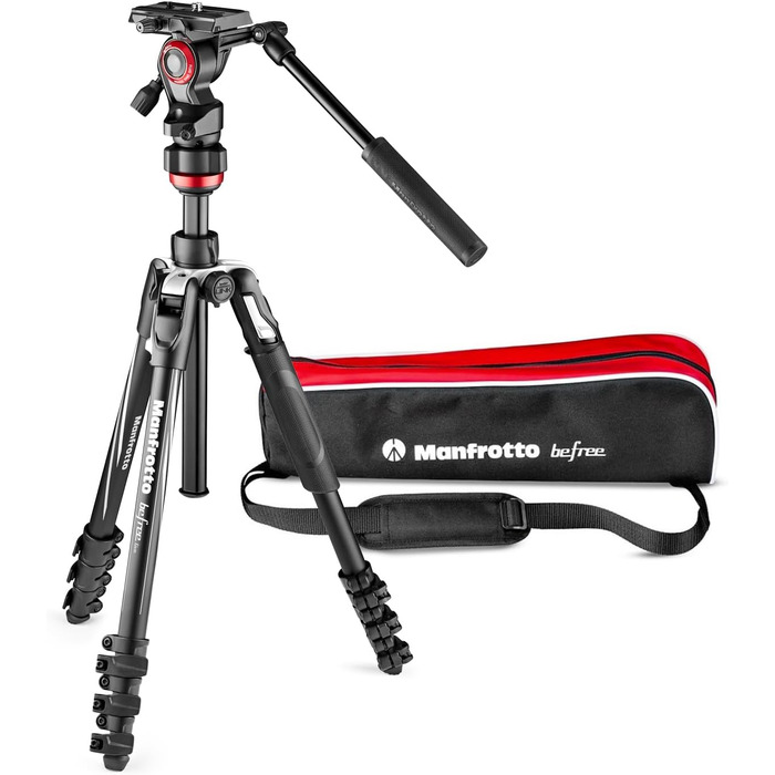 Штатив Manfrotto Befree Live для відеозйомки з відео-головкою, для DSLR, беззеркальних та відеокамер, штатив з алюмінію
