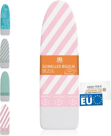 Чохол для прасувальної дошки для парогенератора | Розмір універсальний до 140x50 см | Підходить для прасування делікатних тканин | Виготовлено в ЄС | Сумісний з парогенераторною станцією | Колір (Німeс (Рожевий))