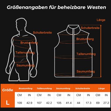 Обогреваемый жилет Smartes с управлением через APP | 8-зонный обогреватель для лыж и кемпинга | Аккумулятор 20000mAh 7.4V | 3 температурных режима | Ветро- и водонепроницаемый | Можно стирать в машинке, мужской/женский жилет L