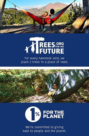 Гамак для кемпінгу ENO DoubleNest, 1-2 особи, лімітована серія, кольори ATC Violett / Blaugrün (Sapphire/Yellow)