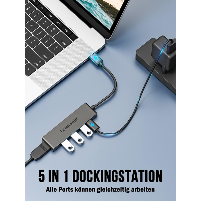 Док-станція USB-C Hub з 3 дисплеями, 2025 Upgrade: Dual 4K HDMI, VGA, 1000M Ethernet, 4 USB A 3.0/2.0, 100W PD, SD/TF, AUX 3.5mm, адаптер USB Multiport для Windows/Mac/Dell/HP та інших пристроїв з Type C (Чорний)