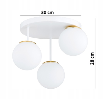Підвісна лампа Elko-Lighting White Milo — 3 точки освітлення, цоколь E27