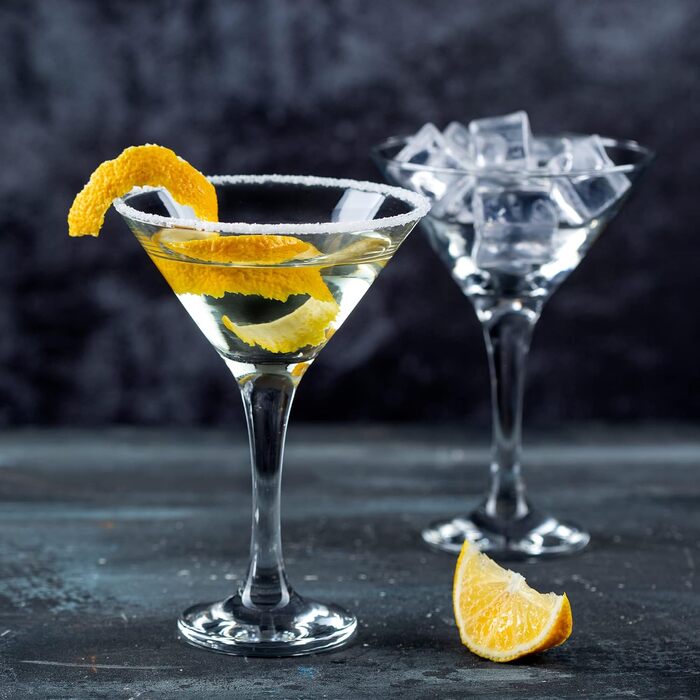 Набір мартіні склянок CRYSTALIA Premium, 4 шт, 175 мл, без свинцю, для коктейлів, Cosmopolitan, підходить для миття в посудомийній машині