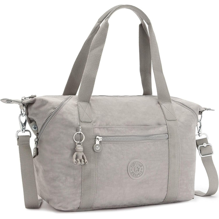 Сумка Kipling ART середнього розміру сіра Gris – оригінальна жіноча сумка через плече