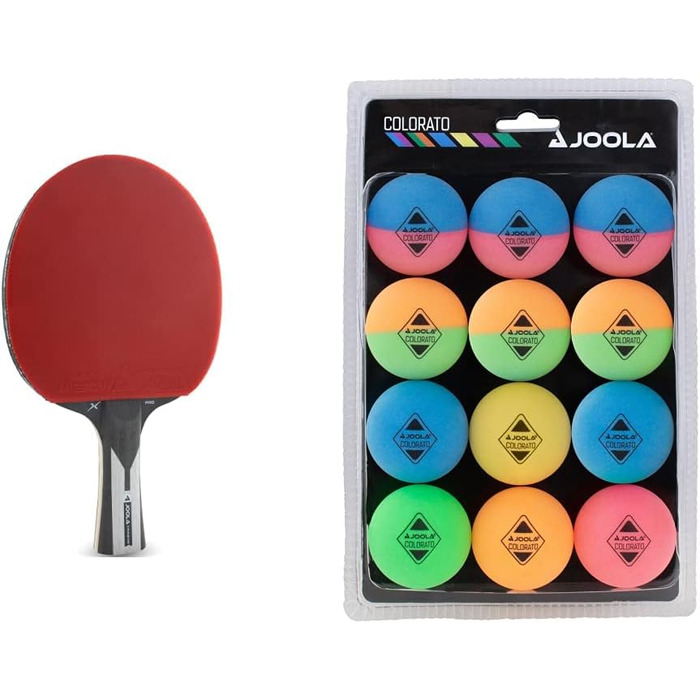 Набір для настільного тенісу JOOLA Carbon Pro ITTF: професійний ракетковий набір для змагань (Carbon X Pro) з м'ячами