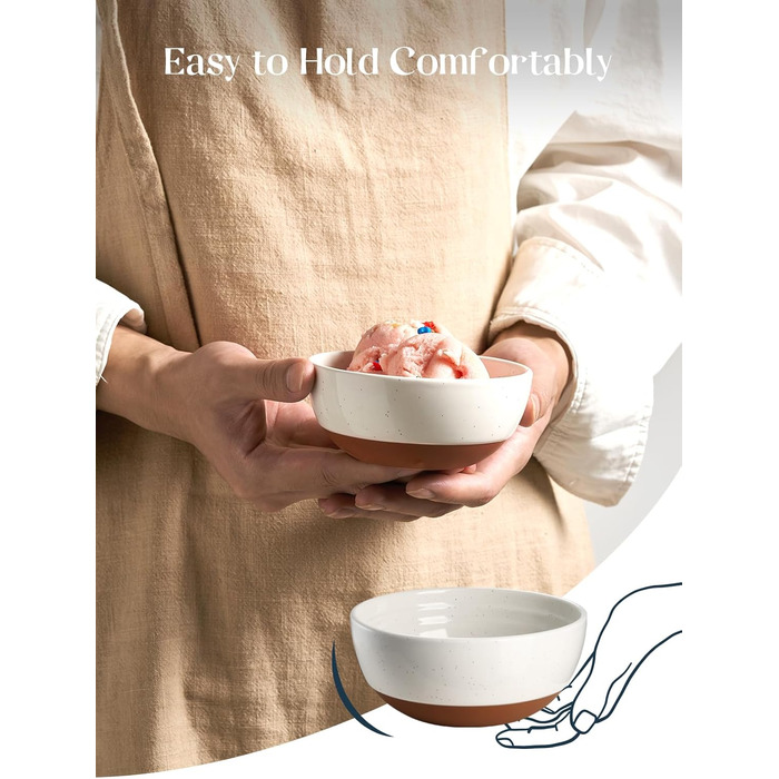 Набір мисок DOWAN для мюслі, супів та салатів (6 шт., 680 мл та 300 мл)