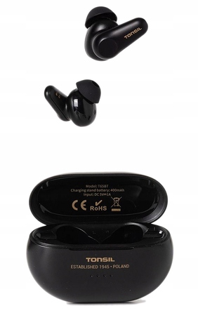 Бездротові вакуумні навушники Tonsil T65BT Bluetooth ANC TWS