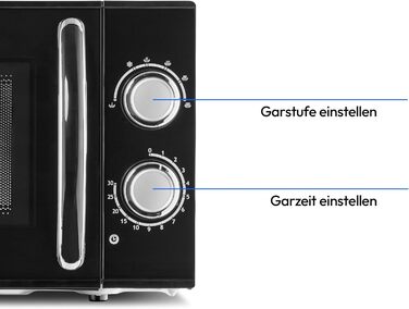 Мікрохвильова піч MEDION MD 15644, 700 Вт, 17 л, 6 рівнів, чорна