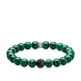 Браслет THOMAS SABO Чорний Кіт, срібло 925 проби, емаль, 19 см