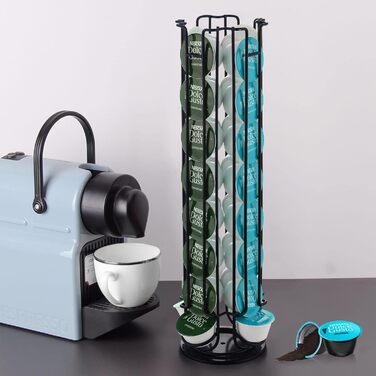 Підставка для капсул Nespresso (40 шт) XIAPIA, чорна, обертова