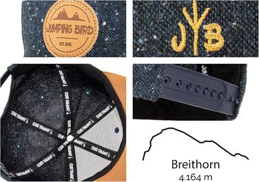 Кепка бейсболка Jumping Bird для чоловіків • Зручна snapback кепка для активного відпочинку • Регульований розмір та легке очищення • Антрацит-синій колір