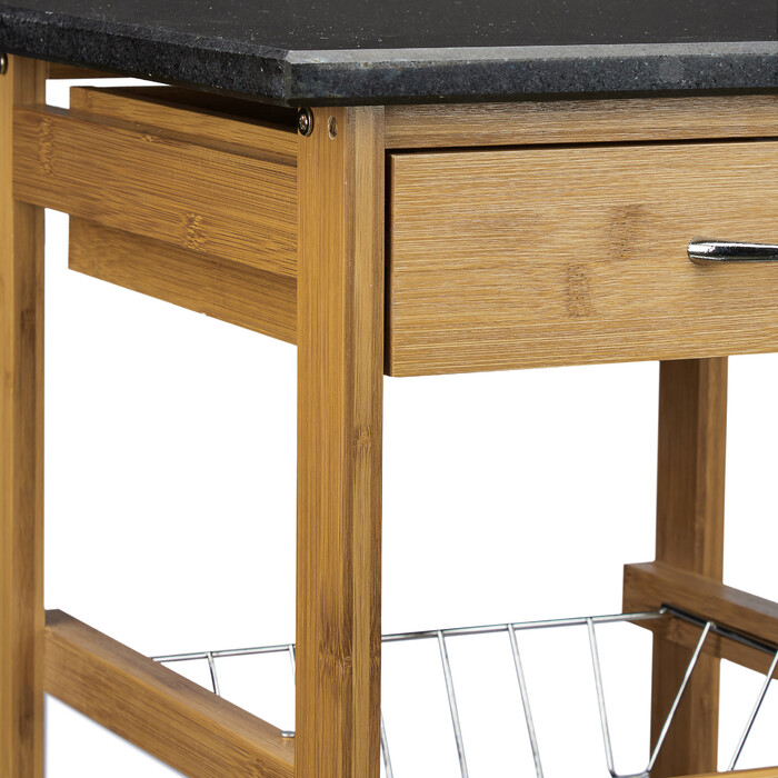 Relaxdays Kitchen Cart ALFRED S with 2 Baskets