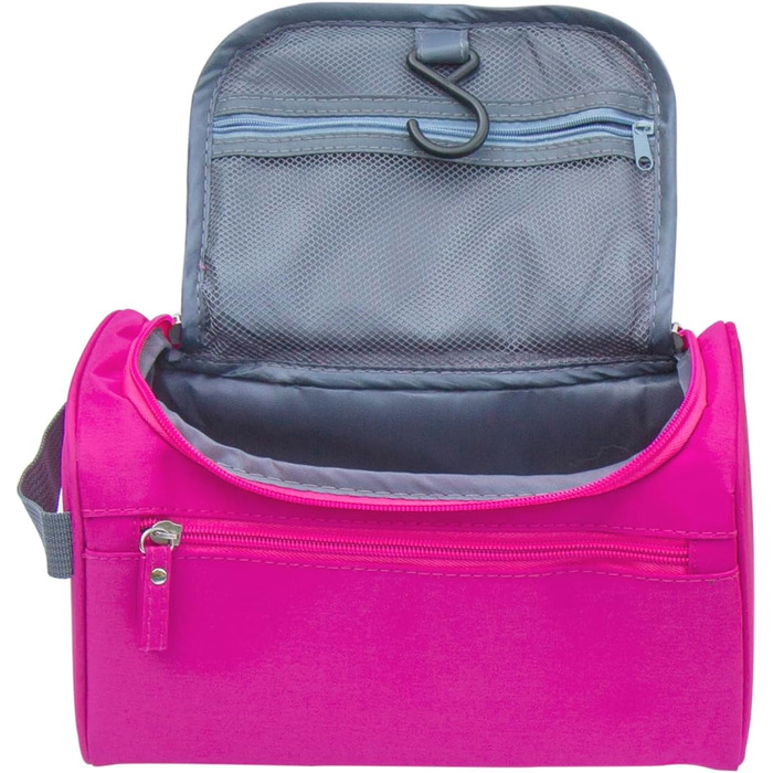 Сумка для туалетних аксесуарів у подорожі для чоловіків та жінок. Сумка-органайзер для косметики з можливістю підвішування (Рожева)