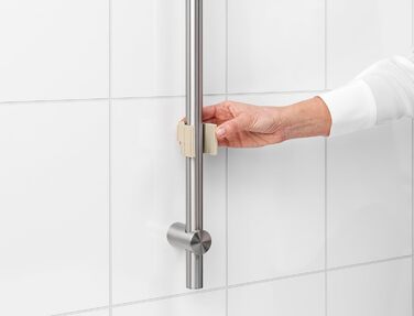 Полиця для душу Brabantia ReNew, настінна, без свердління, антикорозійна, до 2 кг, 24,4x13,3x7,5 см, бежева