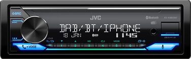 JVC KD-X482DBT автомобільна магнітола з USB, DAB+, Bluetooth, Alexa, 4x50 Вт, чорна, підсвічування, AUX, 3 Pre-Out, саундпроцесор