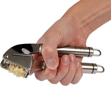 Stainless Steel Garlic Press - Professional Grade - Baby Food Safe - 10 Year Warranty - Precision Kitchenware