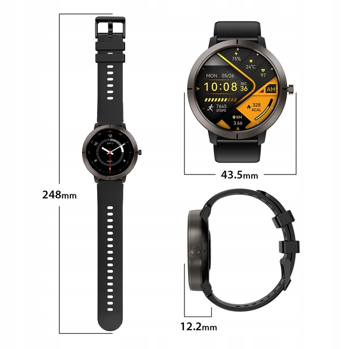 Смарт-годинник JG JGR76 для жінок, AMOLED, GPS, золотий