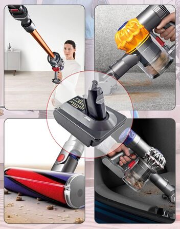 Адаптер Dyson V7 V8 для акумулятора Makita 18V Li-Ion до пилососів Dyson V7 V8 Animal Fluffy Motorhead, EIN18V6