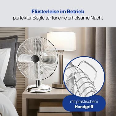 Вентилятор ProfiCare® PC VL 3063 M з обертанням, 35W, Ø 30 см, тихий, хром