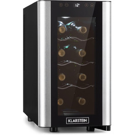 Витримайте вино з комфортом: Витримайте вино Klarstein Reserva Slim Uno – компактний винний холодильник на 8 пляшок, 23 літри, чорний