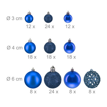 Relaxdays Set of 150 Christmas Baubles