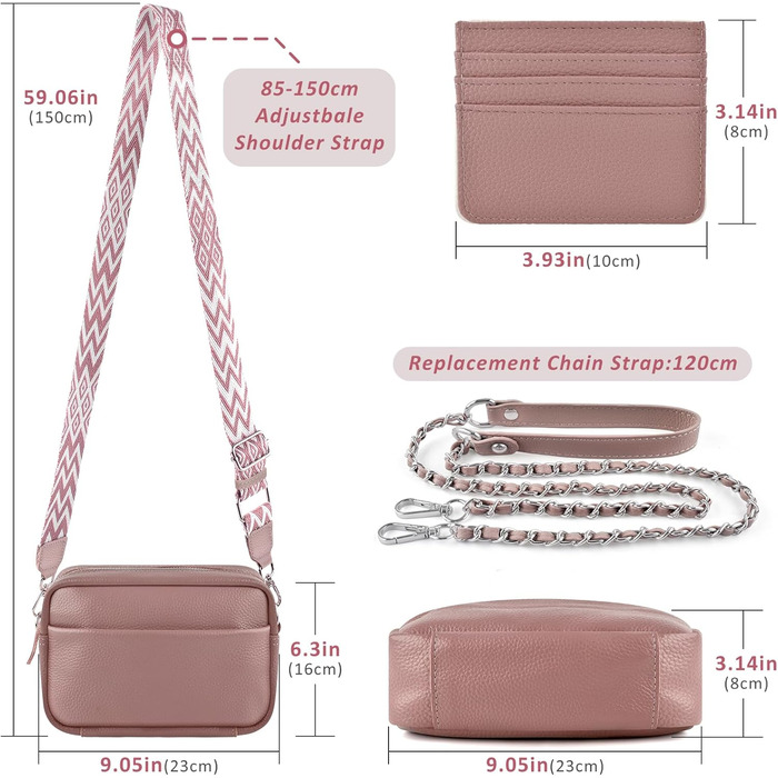 Сумка жіноча BROTOU через плече з натуральної шкіри, чорна крос-боді з широким ременем та відділеннями для карт