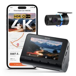 Відеореєстратор 70mai A800SE 4K HDR Dual (передня + задня), 2160P+1080P, нічний режим, паркування, IPS 3