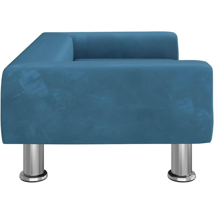 Крісло-ліжко для собак, м'яке ліжко для домашніх тварин, крісло для собак та котів, світло-блакитний велюр (70 x 45 x 26.5 см)