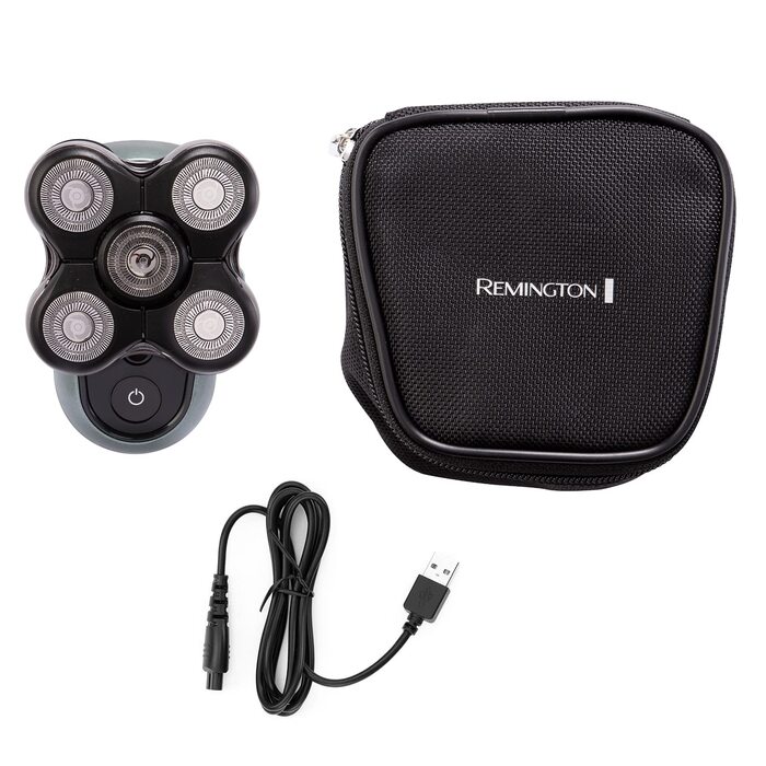 Remington RX7 Електрична бритва для гоління голови (волога/суха, USB, 5 насадок, 0.2 мм, Turbo, водонепроникна)