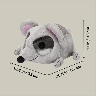 Будиночок-печера для котів Trixie Lukas 35x33x65 см, сірий
