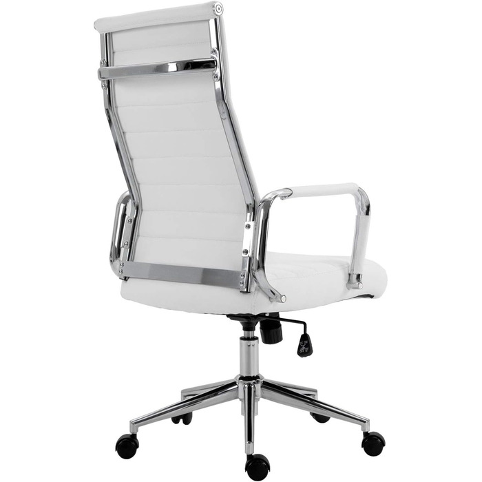 Офісне крісло SVITA Comfort - поворотне, для начальника, штучна шкіра, білий колір