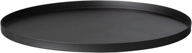 Blomus Tray -Peasy- Stainless Steel Serving Tray | Decorative Round Tray with Rim ⌀ 30cm (S, Black)