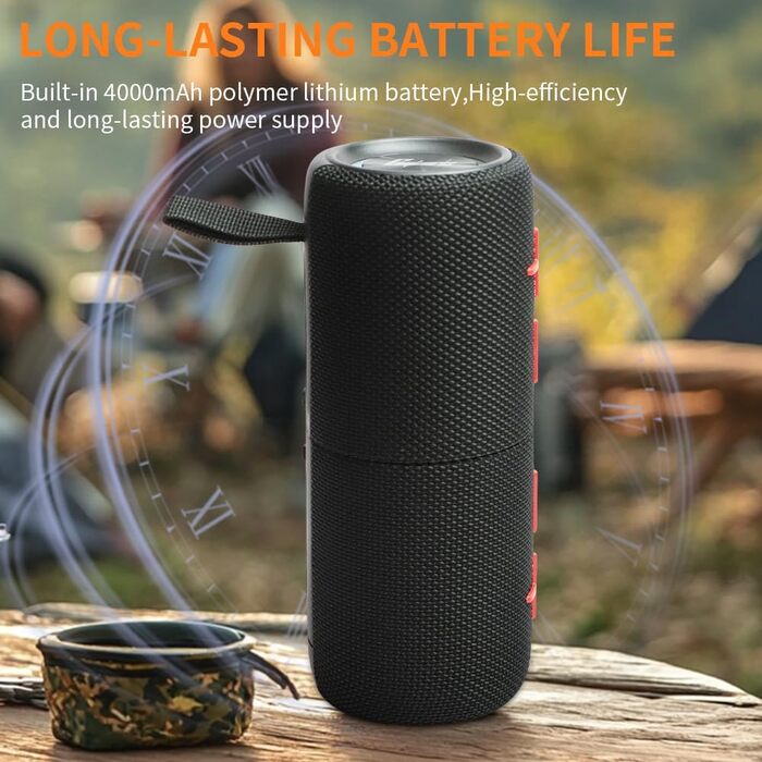 CYBORIS Портативна Bluetooth колонка 2-в-1 з магнітом, 20W, RGB підсвічування, 24 год, IPX6, TWS - для подорожей, вечірок