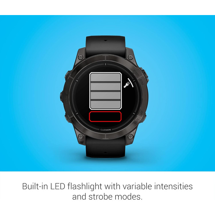 Розумний годинник Garmin epix Pro (Gen 2) Sapphire Edition 51 мм: преміум-функції та технології, вбудований ліхтарик, матеріал - сапфірове скло