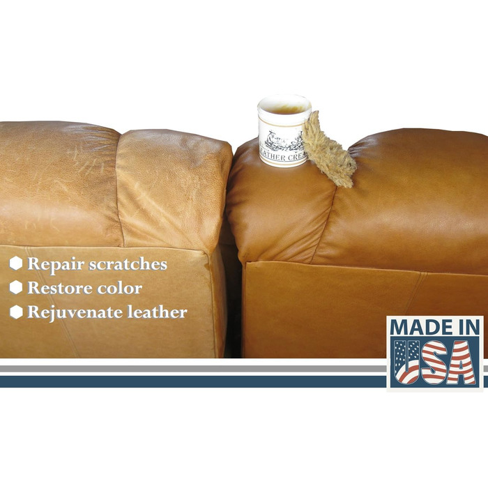 Skidmore's Original Leather Cream | 100% Natural, non-toxic, water-repellent formula is a conditioning and cleaning balm | 6 ounces