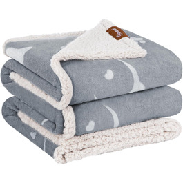 Водонепроникний коврик для собак та котів Hzuaneri, Sherpa Fleece, 150 x 127 см, сірий