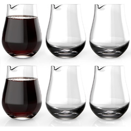 Mini Decanters, 200ml Small Wine Decanters, Single Portion, Glass Wine Decanters Set of 6