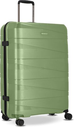 Чемодан REDOLZ Hartschalen Essentials 10: великий, XL, 76 см, з поліпропілену, 4 колеса, TSA, зелений металік