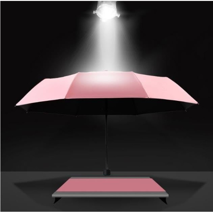 Жіночий парасолька Voy Lady – компактний, складна, з UV-захистом, рожевий, з квітковим принтом (96 см)