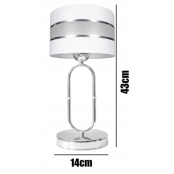 Стильна настільна нічна лампа з рифленим кулястим плафоном, сучасний хром, LED E27
