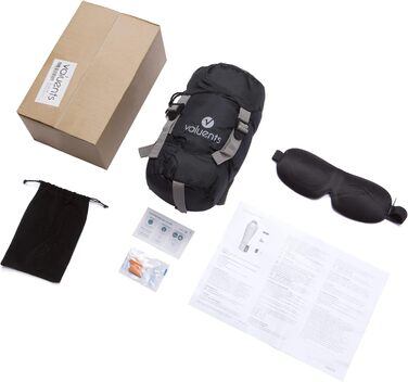 Спальний мішок Outdoor Daunenschlafsack: ультралегкий, теплий, з наповнювачем з гусячого пуху (190г) + маска для сну та беруші