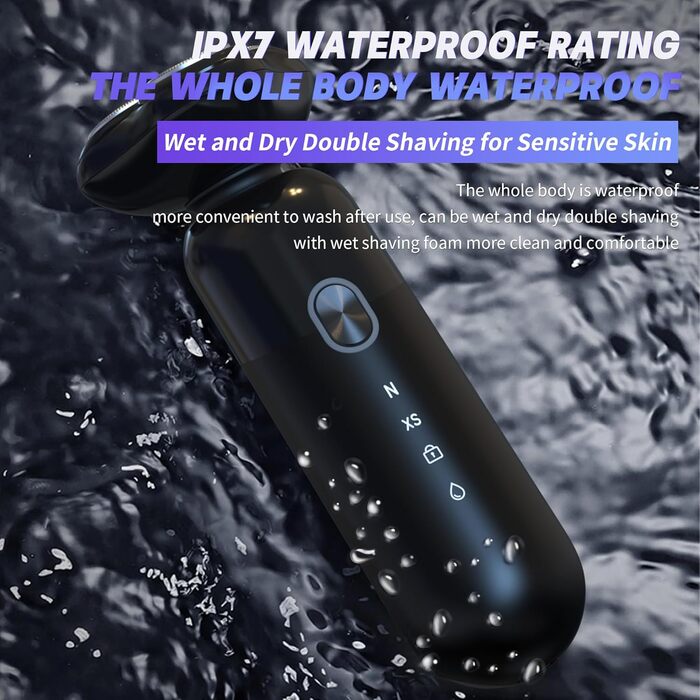 Електричний гоління для чоловіків Sejoy з 4D головкою, бездротовий, для мокрого та сухого гоління, потужний мотор