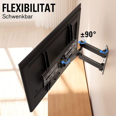 Кріплення для телевізора Mounting Dream MD2432-03: поворотне, нахильне, висувне, для телевізорів/моніторів 26-60 дюймів (до 27 кг), VESA 400x400 мм