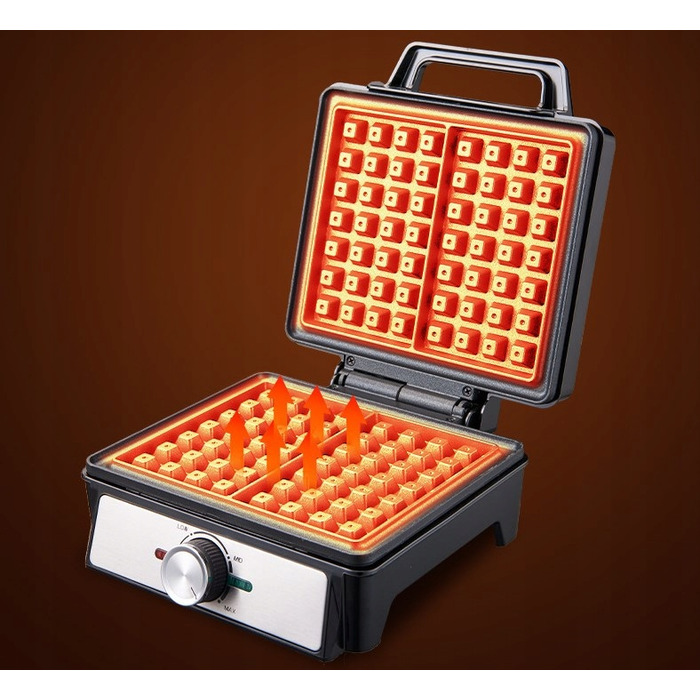 Вафельниця GOFROWNICA XXL на 2 вафлі з регулюванням температури для пухких та хрумких вафель