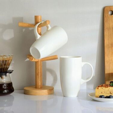 Набір чашок для чаю та кави Wilmax - 2 шт. (630 мл) - порцелянові чашки з ручками, білі