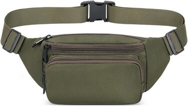 Поясна сумка на пояс для чоловіків та жінок, спортивна, для подорожей, туризму, вигулу собак, на кожен день (зелена)