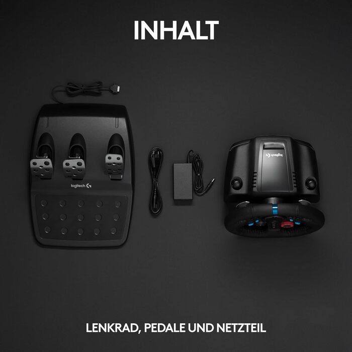Руль Logitech G29 Driving Force з Force Feedback, 900°, шкіряний, педалі з нержавіючої сталі, для PS4/PS3/PC/Mac, чорний