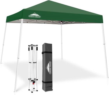 EAGLE PEAK 3 m x 3 m Pop-Up Tent with Sloping Legs (Green)